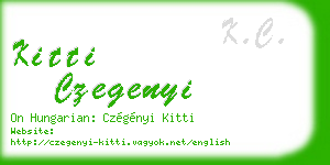 kitti czegenyi business card