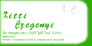 kitti czegenyi business card